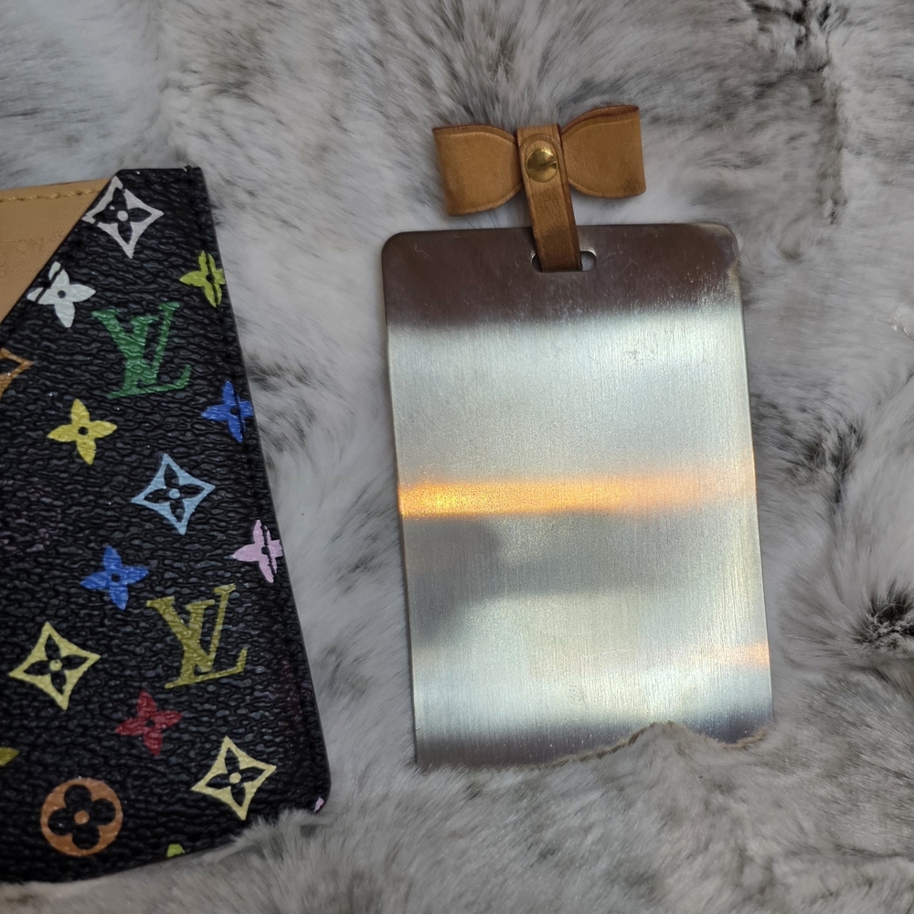 Louis Vuitton x Murakami Multicolor Card Case Mirror & Bow Case Rare - Picture 5 of 8